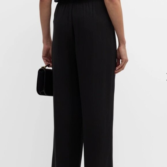 Eileen Fisher Black Elastic Waist Pull-on Straight Leg Pants Size Medium - Picture 8 of 9
